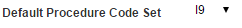 4. Default Procedure Code Set